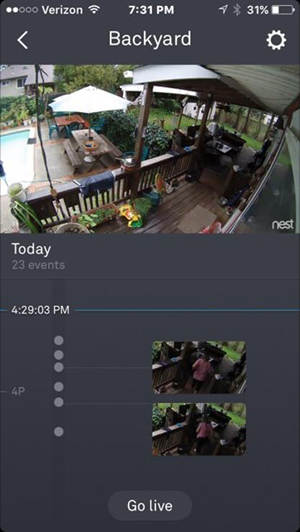 Nest Cam Outdoor inline