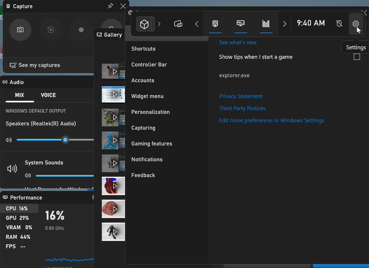 Tweak the Game Bar in Windows 11 or 10
