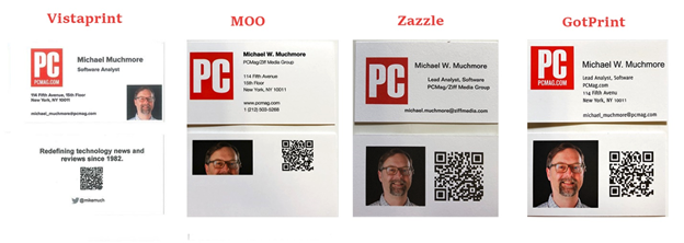 Business card printing results