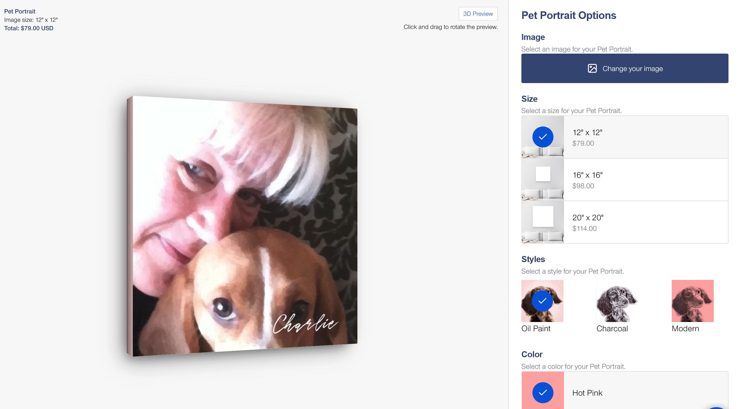 Pet Portrait from CanvasPop