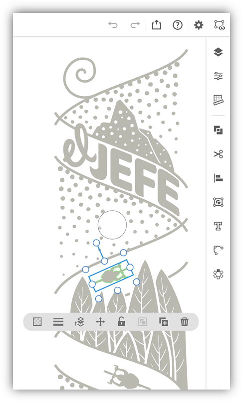 Adobe Illustrator on the iPad Contextual Common Actions menu 