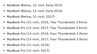 MacBook Fix Keyboard List