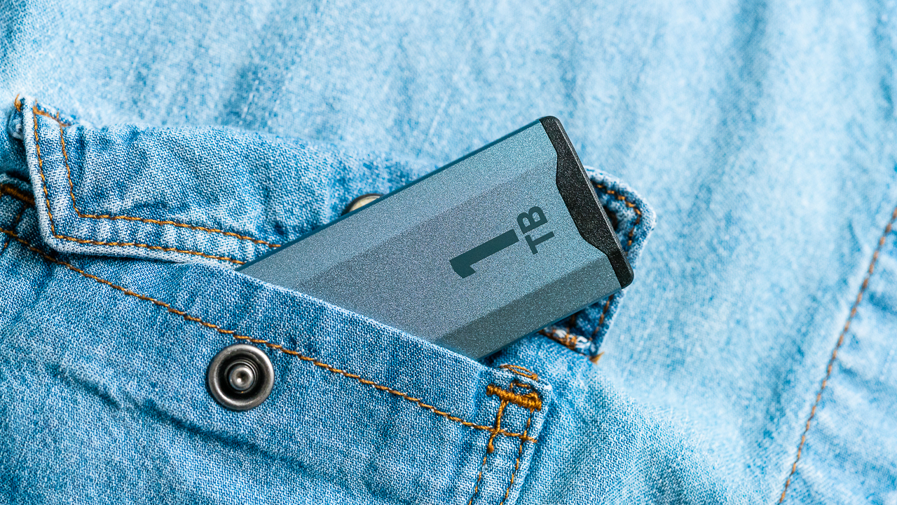 Patriot PXD Portable SSD in denim pocket