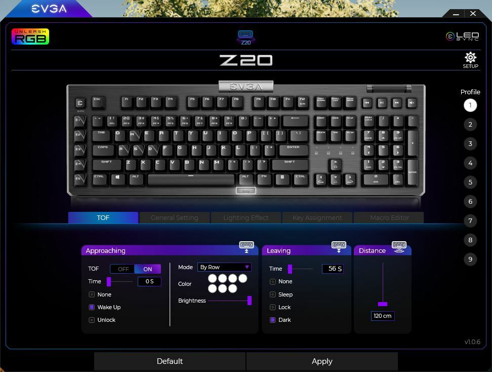 EVGA Z20 keyboard software