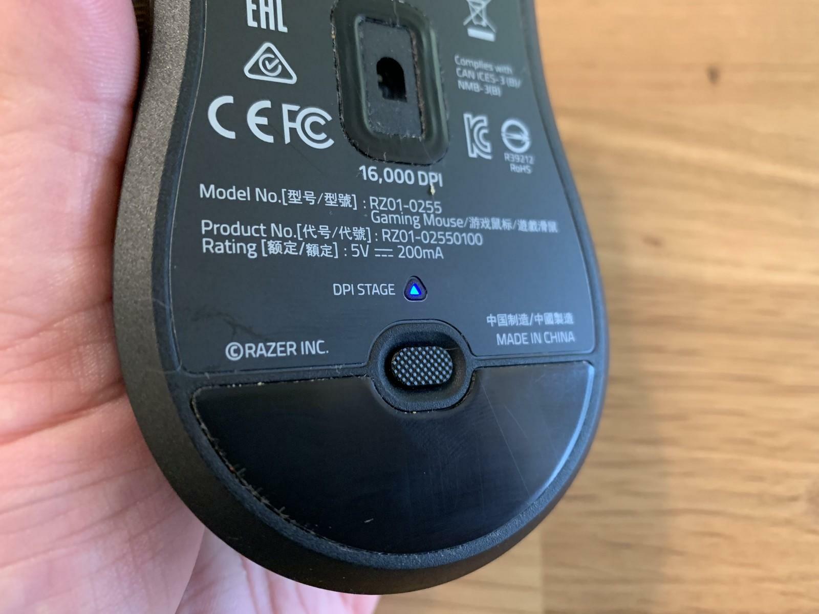 Razer Viper Gaming Mouse Underside