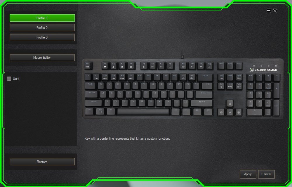 IOGear Kaliber Gaming keyboard software profiles