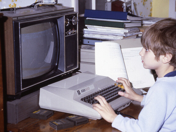 My Brother at The Atari 800 in 1982