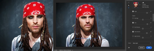 AI Neural Filters Smart Portraits in Photoshop