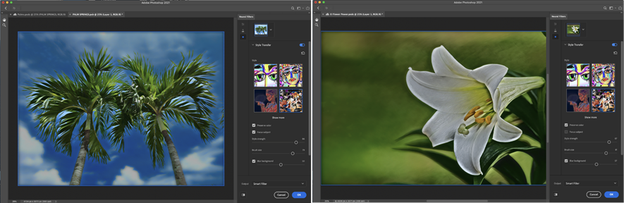 AI Neural Filters with Style Transfer in Photoshop Adobe Max 2020