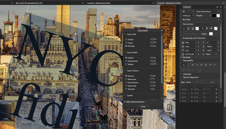 Text and Typography in Serif Affinity Photo