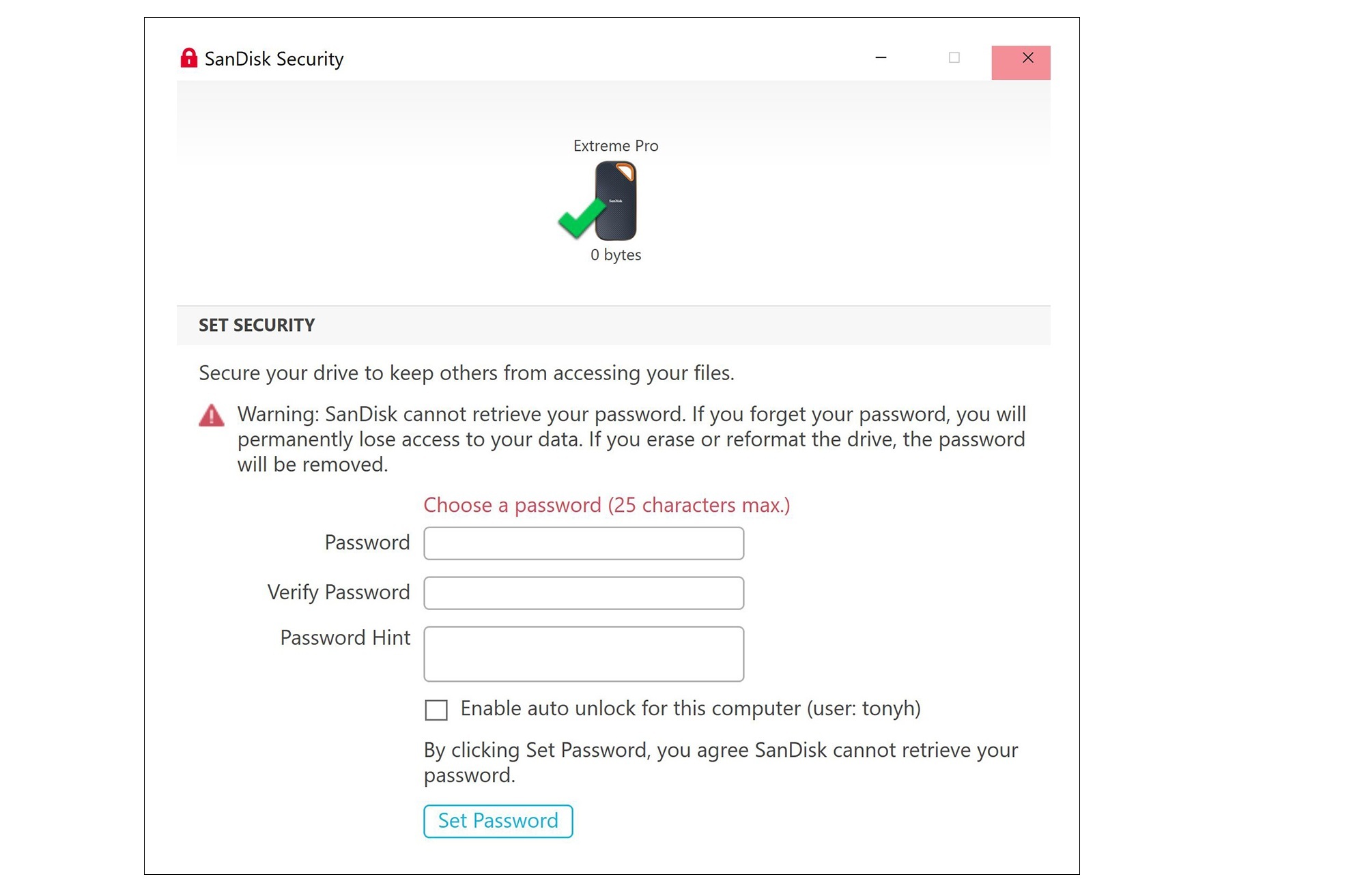 Sandisk Extreme Pro Portable SSD V2 software