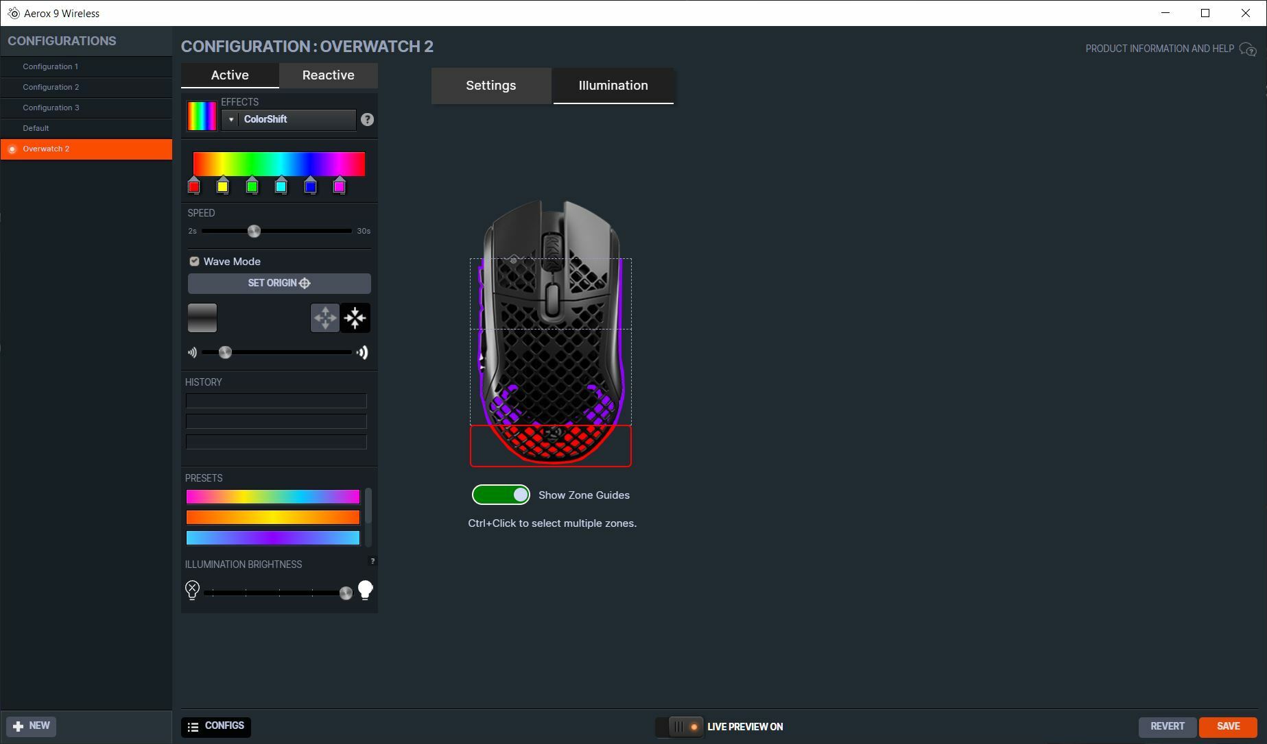 SteelSeries GG game profile
