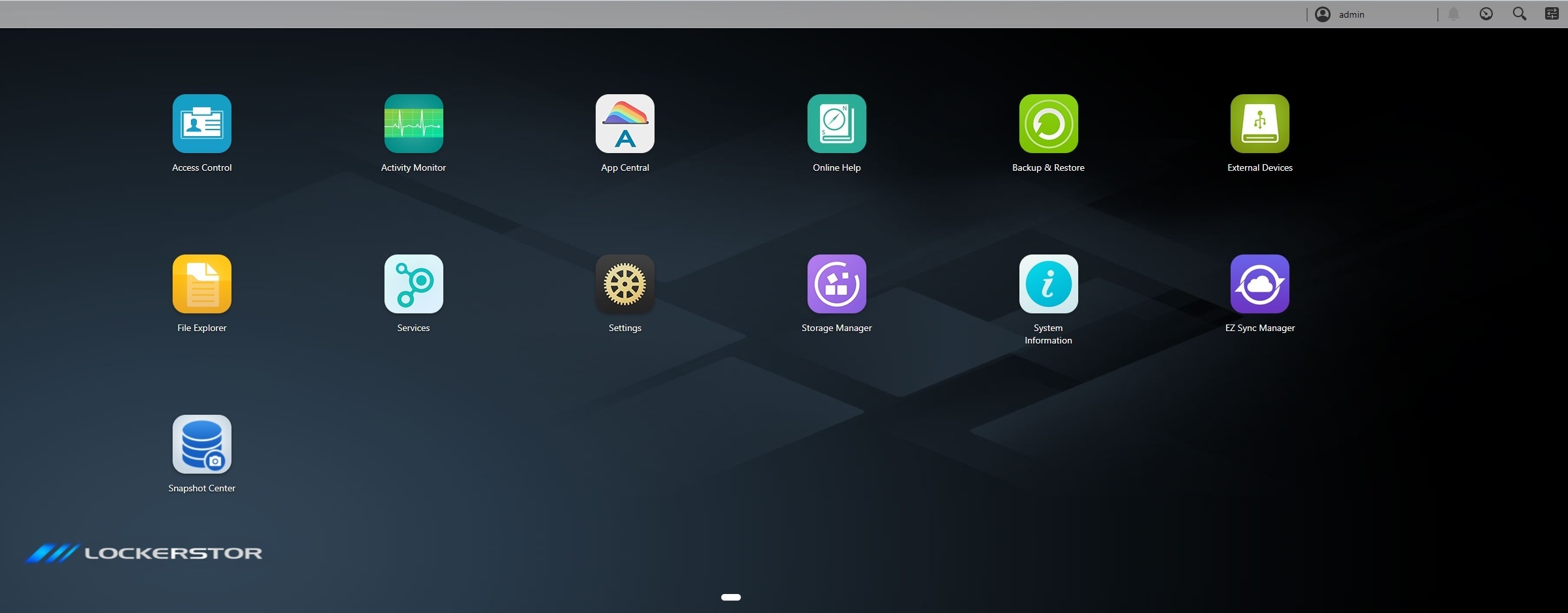 Asustor Lockerstor 2 (AS6602T) ADM home screen