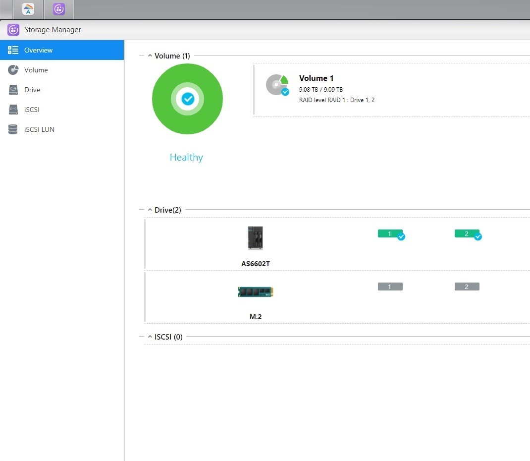 Asustor Lockerstor 2 (AS6602T) storage manager