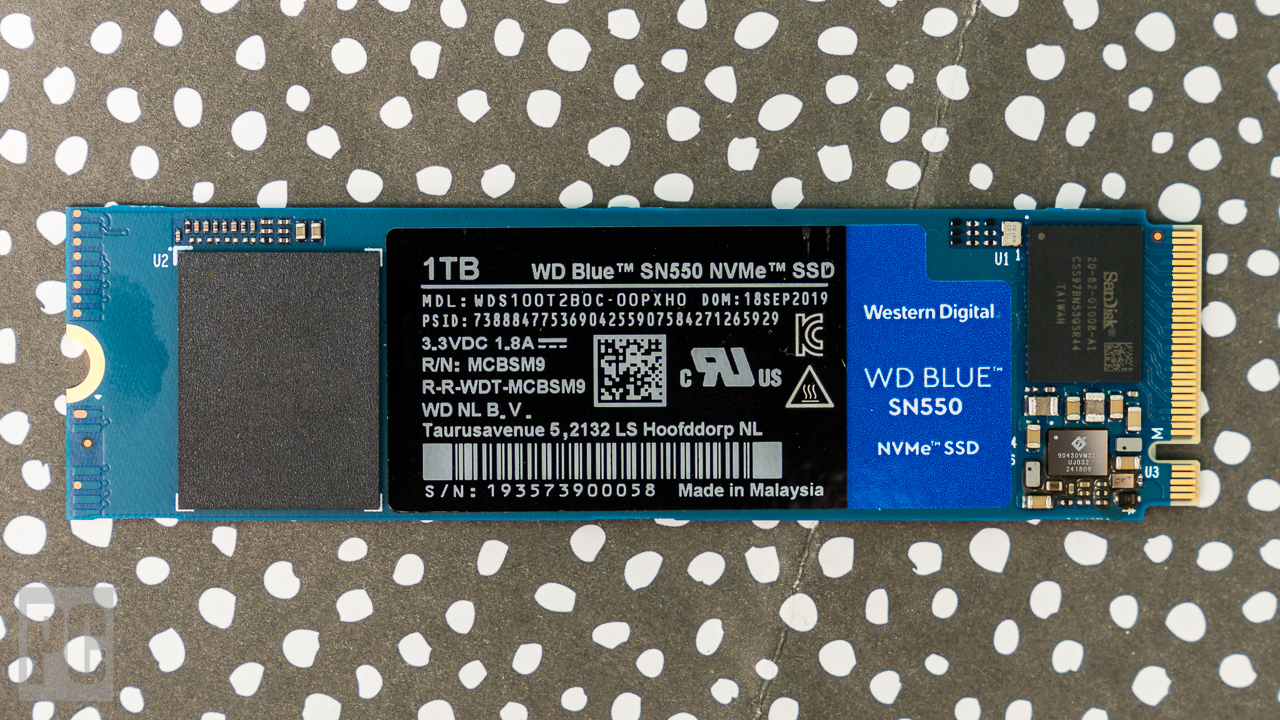 WD Blue SN550 top of drive