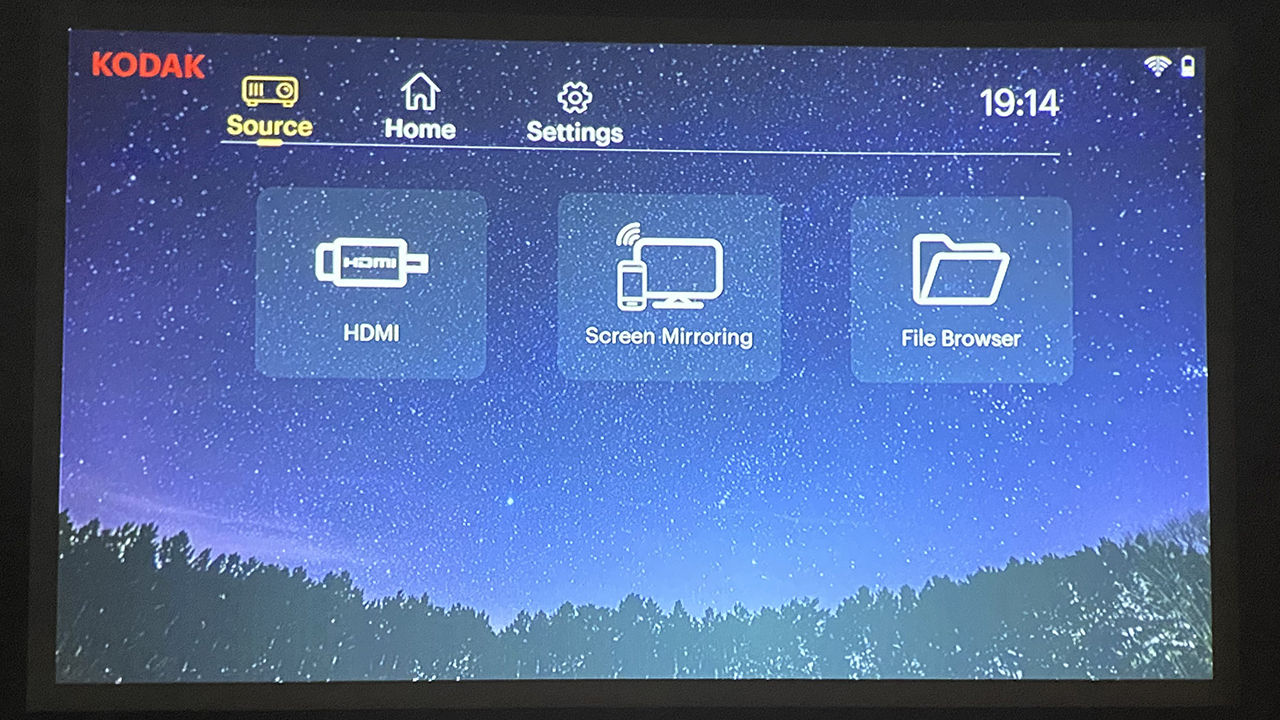 Kodak Luma 350 source menu