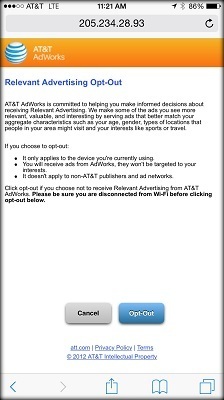 AT&T Super Cookie Tracking