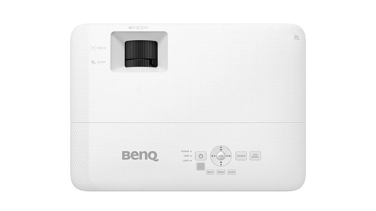 From top, showing control panel of BenQ TH585P home entertainment projector