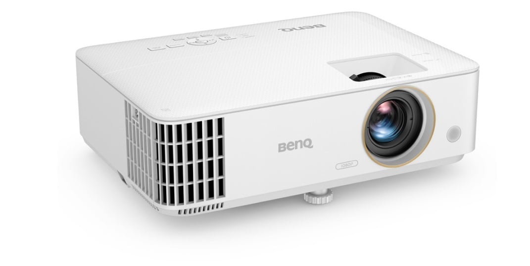 Top, front, and right side of BenQ TH585P home entertainment projector