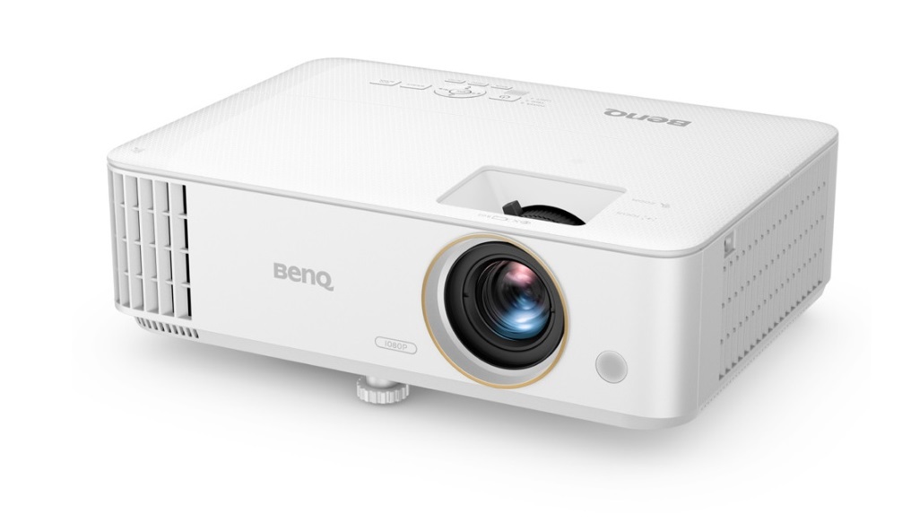 Top, front, and left side of BenQ TH585P home entertainment projector