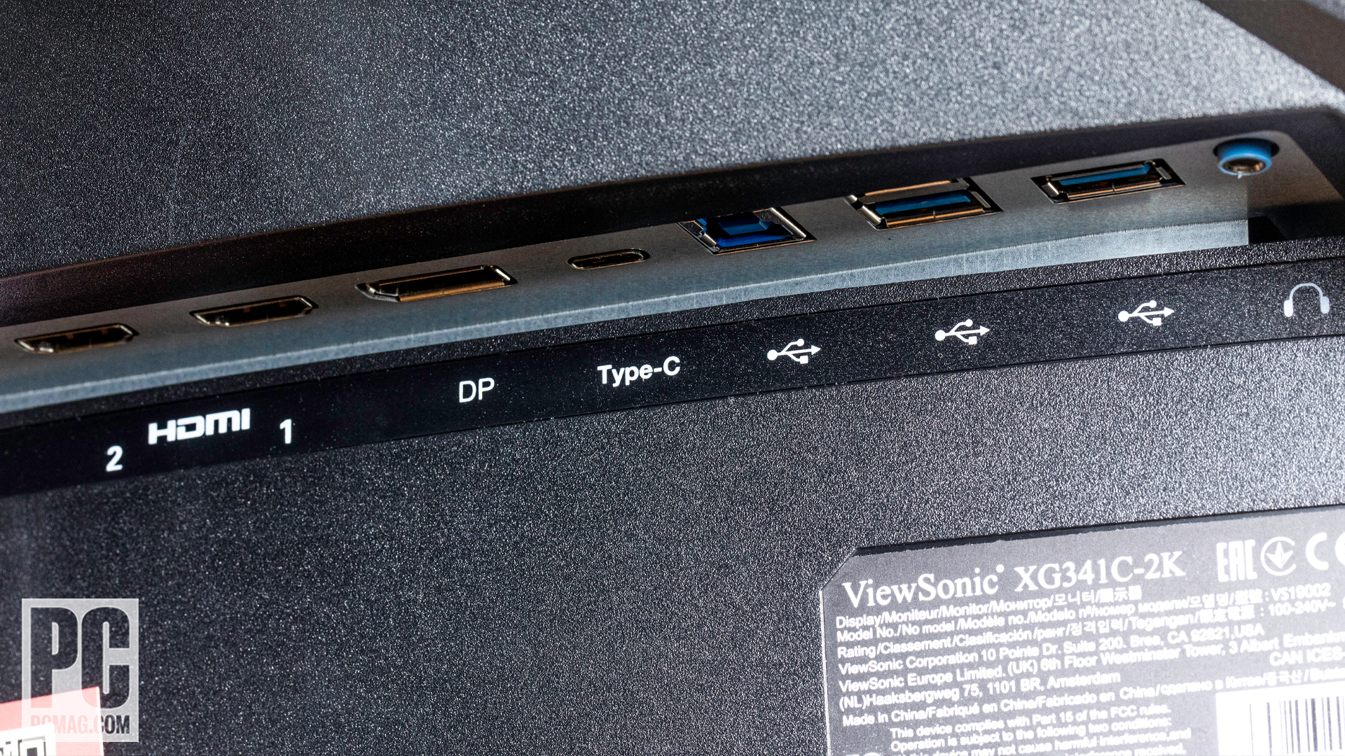 ViewSonic Elite XG341C-2K ports