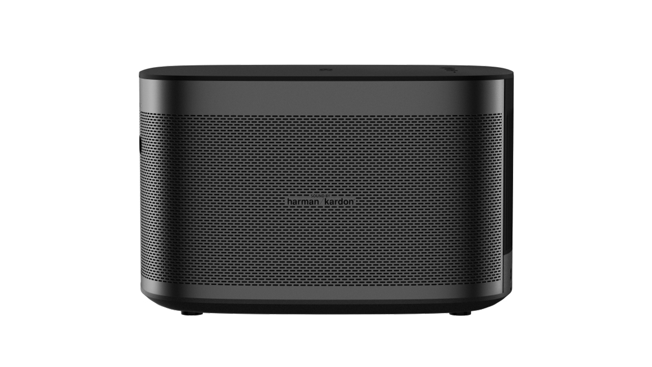 Xgimi Horizon Pro left side with Harman Kardon speker