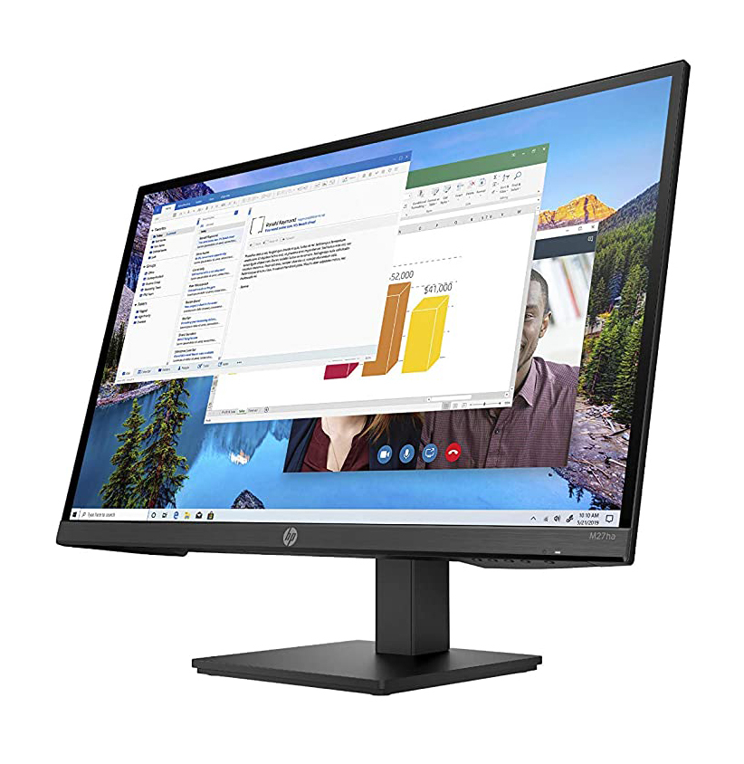 HP M27ha FHD Monitor right angle