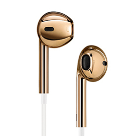 Rose gold Apple EarPods