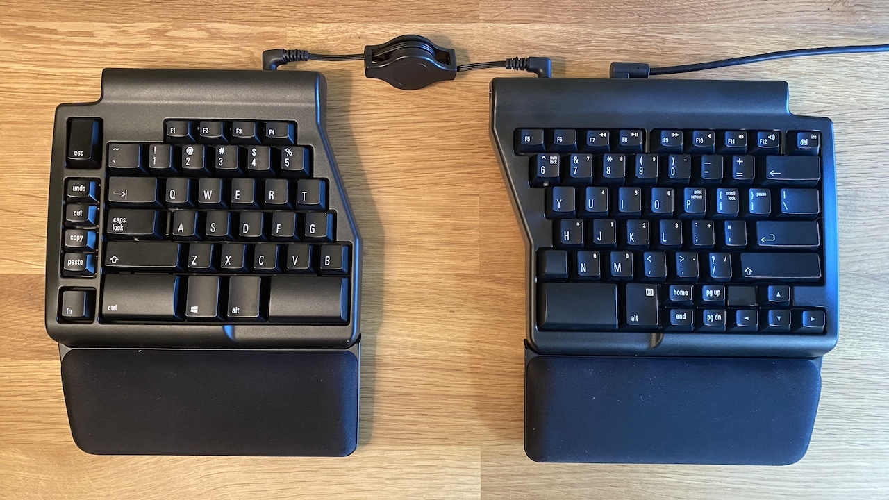 Matias Ergo Pro Ergonomic Keyboard (2020) flat apart