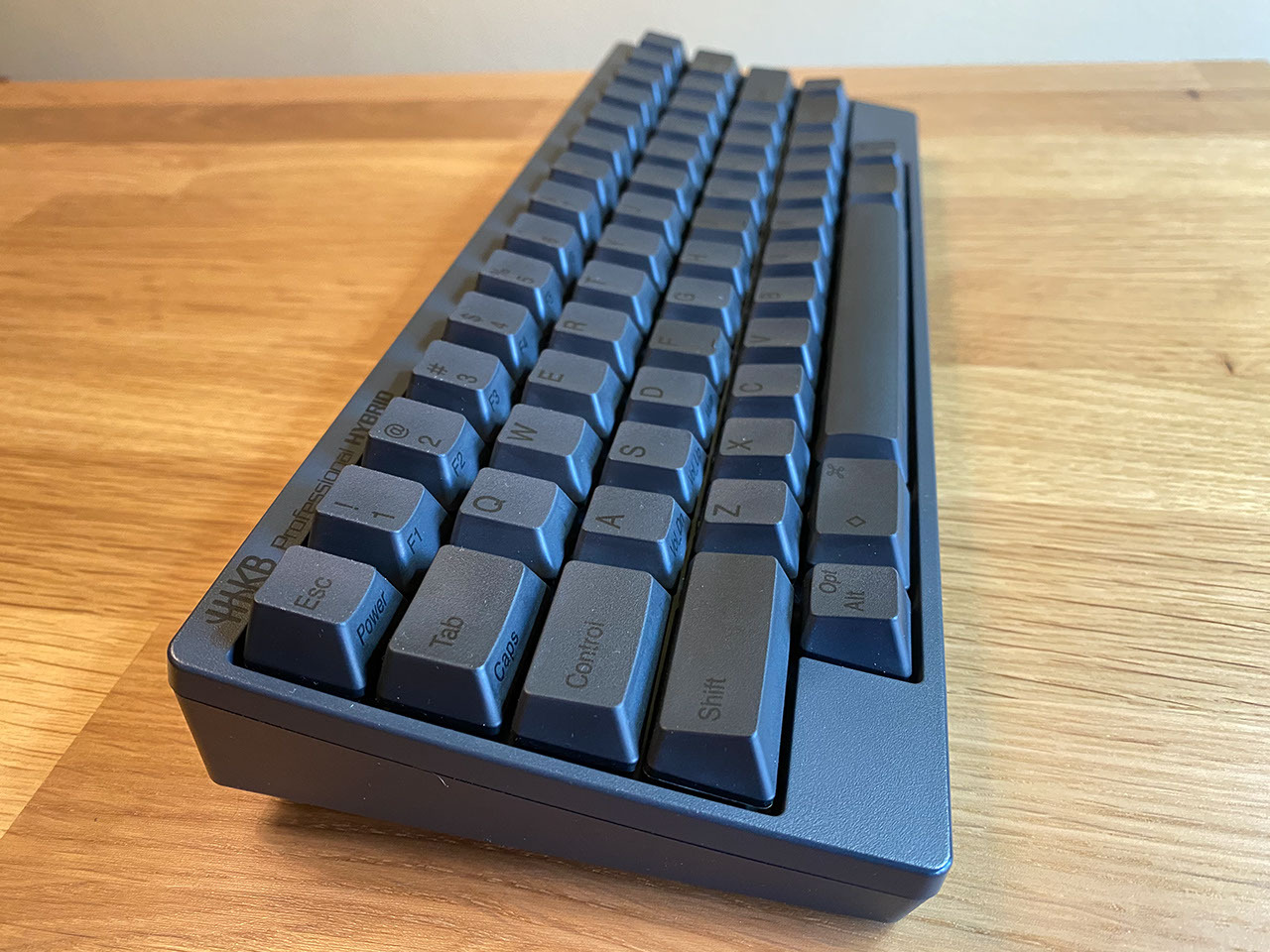 Happy Hacking Professional Hybrid Wireless Mechanical Keyboard end view