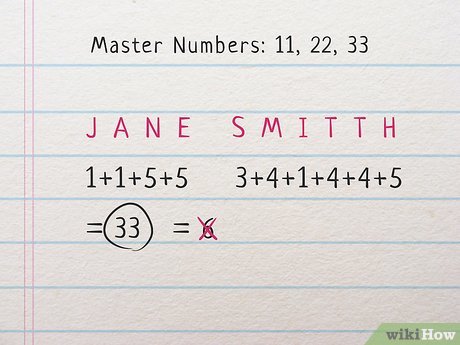 Step 3 Leave the Master Numbers as double digits.