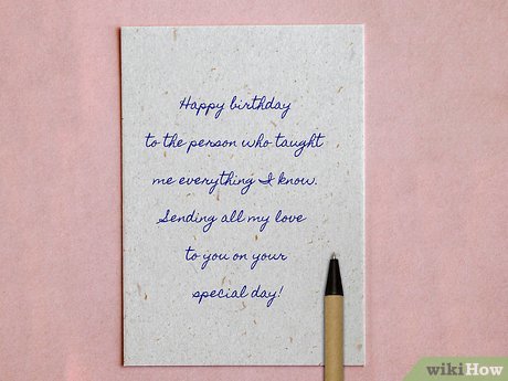 Step 1 Warm your family member’s heart with a meaningful birthday message.