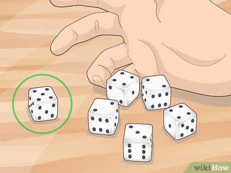 Step 5 Set aside at least 1 die that scores to continue your turn.