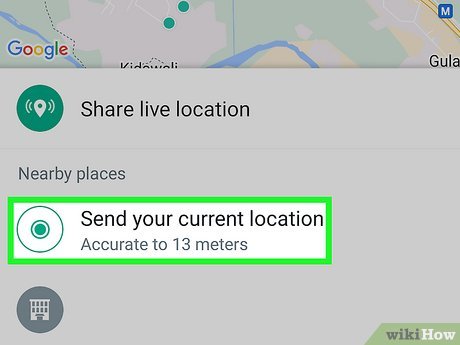 Step 6 Tap Send your current location.