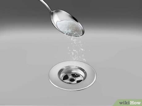 Step 1 Add salt to frozen drains where you can’t reach the pipe.