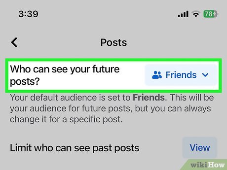 Step 2 Make future posts friends only.