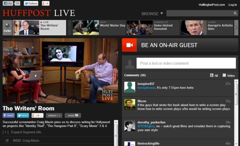 HuffPost Live Breaks Down ‘Fourth Wall’ With Google+ Hangouts