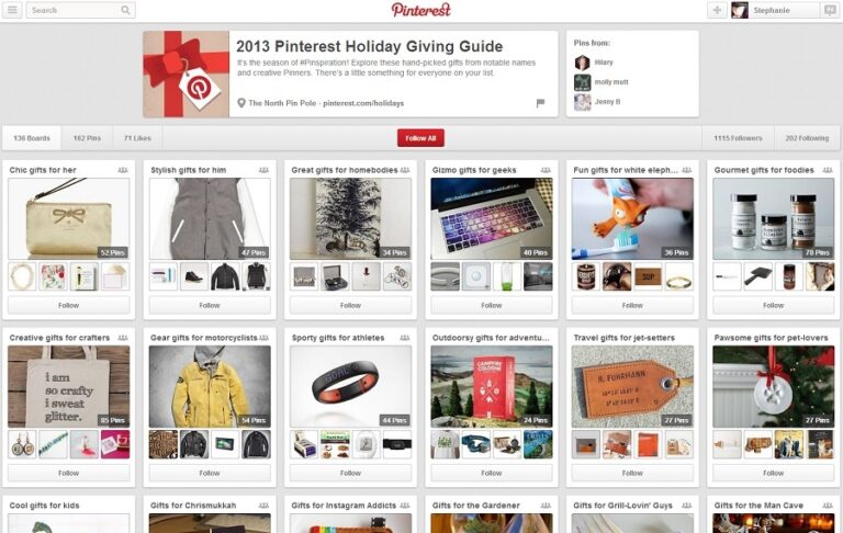 Pinterest Launches Holiday Giving Guide For Gift Ideas