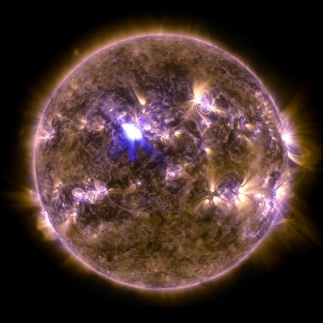 Large Solar Flare a Prelude to Year of Heavy Solar Activity