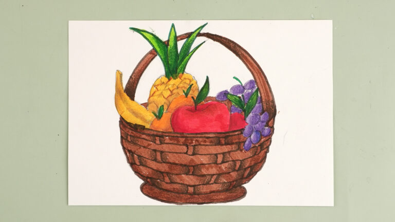 How to : How to Draw a Basket of Fruit