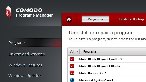 Comodo Programs Manager (for PC) Review