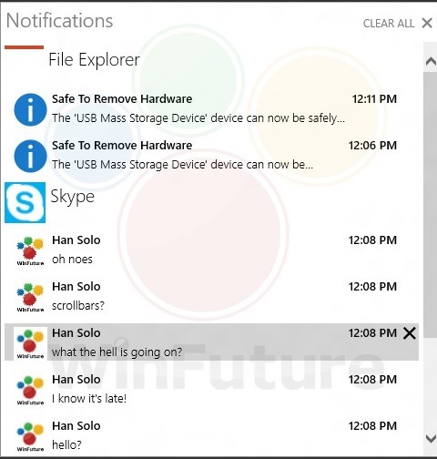 Windows 9 Leaks Tip Notification Center, Cortana