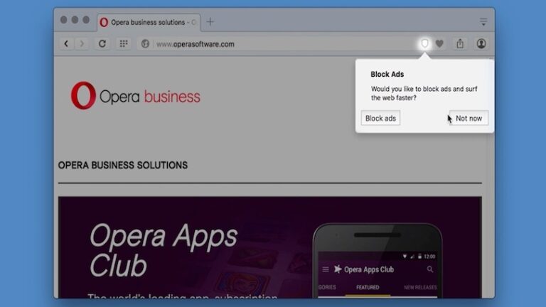 Opera Browser Gets Baked-In Ad Blocking