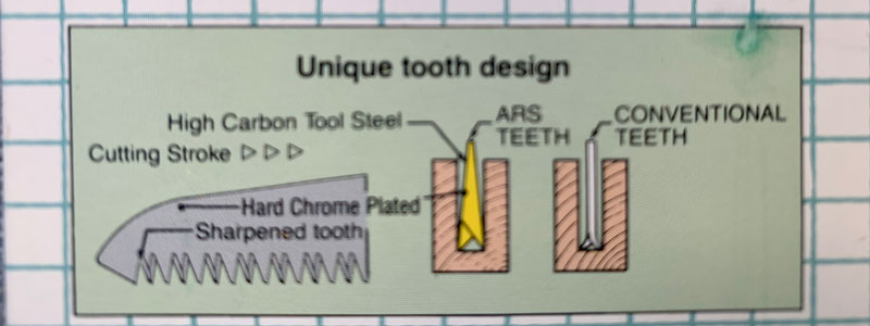 ARS Folding Hand Saw special tooth offset