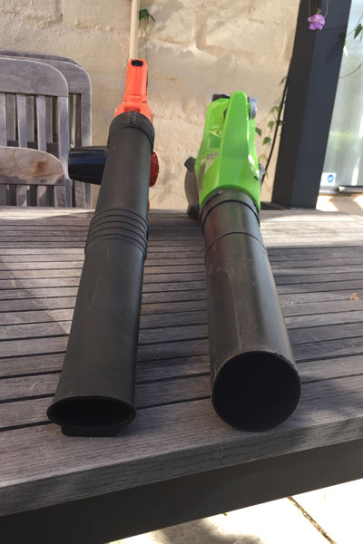 Black + Decker Cordless Sweeper nozzle differences