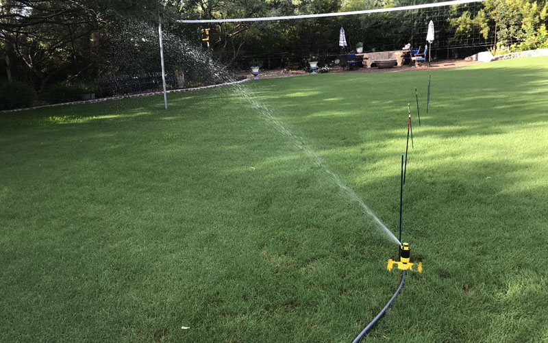 Dramm 4 pattern sprinkler in use