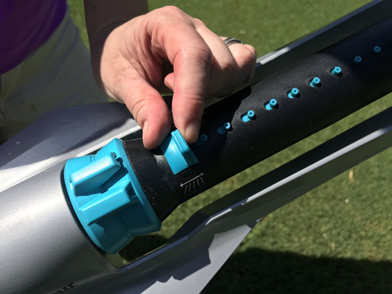 Gilmour sprinkler width adjustment