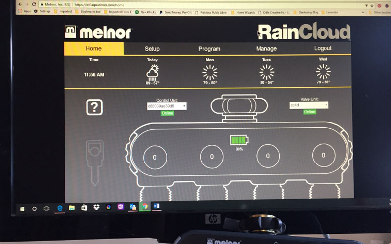 Melnor raincloud cloud based management