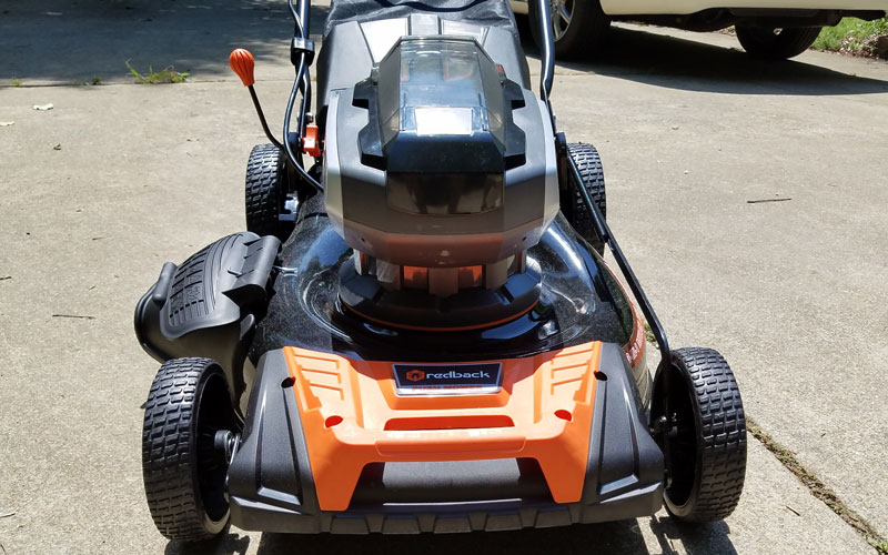 Redback mower from the front