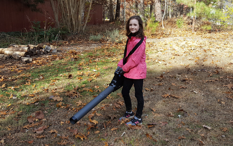 Redback 120V Blower in use